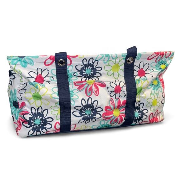 Thirty One Deluxe Utility Tote Loopsy Daisy Organizer Car Trunk Floral Collapse - Picture 9 of 9